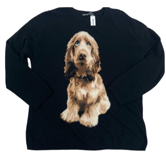 nittstudio Sweaters - Nitt Studio Jackie O Neck Sweater lambswool blend puppy dog sweater
